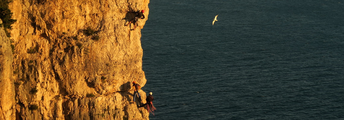 La parete di Gaeta, meta del corso base di arrampicata