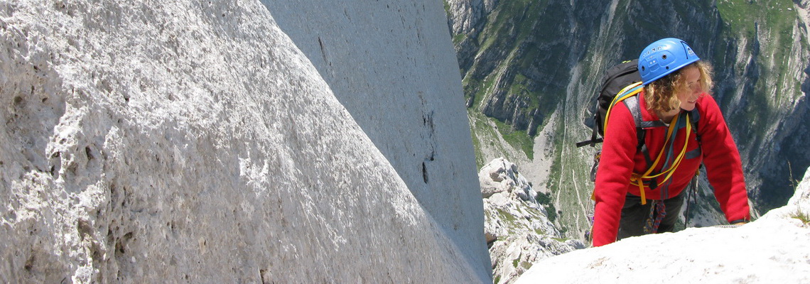 Gran Sasso, sulla Seconda Spalla, corso di arrampicata in montagna