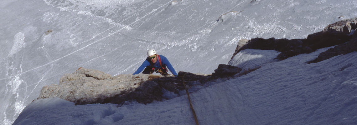 Salita invernale sulla est del Corno Piccolo al Gran Sasso, corso di alpinismo invernale